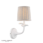 Laura Ashley Eleni Wall Light Matt White With Shade
